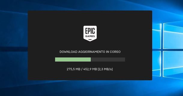 Aggiornamenti Epic Games Launcher