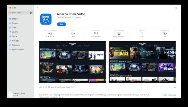 Amazon Prime Mac App Store