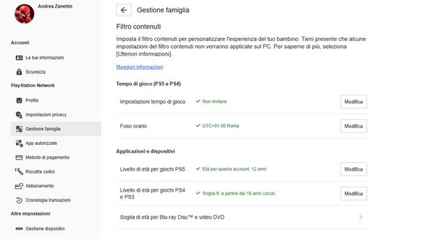 Come togliere il filtro contenuti PS4 da PC