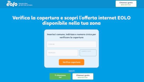 Verifica copertura EOLO