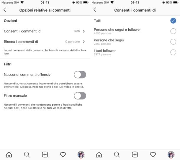 Come limitare i commenti su Instagram