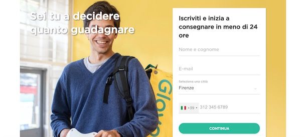 Come iscriversi a Glovo per lavorare