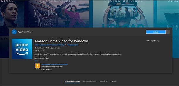 Prime Video su Windows