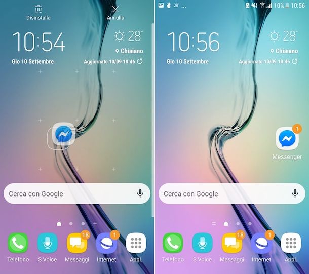Schermata Home su Android