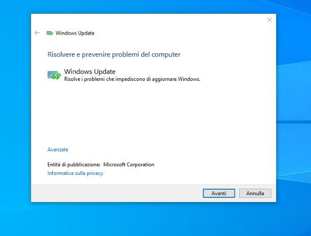 Impossibile installare aggiornamenti Windows 10