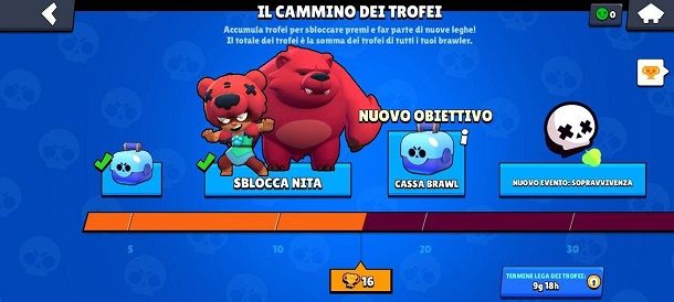 Il cammino dei trofei Brawl Stars