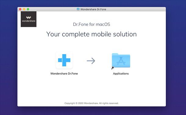 Installazione Wondershare Dr.Fone su Mac