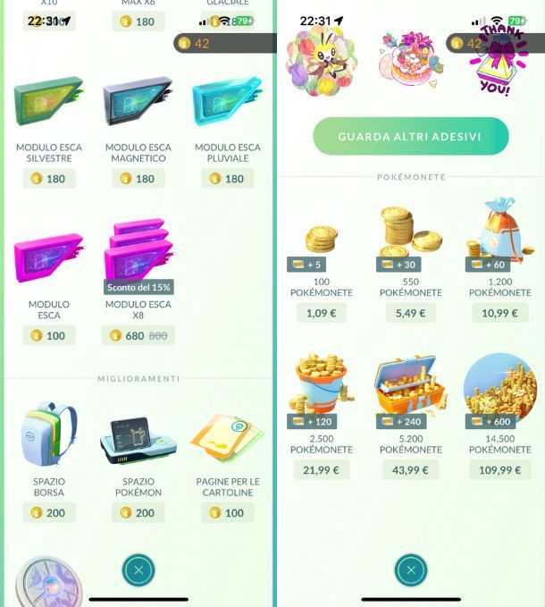 Acquisto Pokémonete