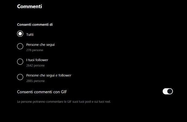 Commenti IG