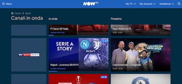 Vedere la Serie A su NOW TV