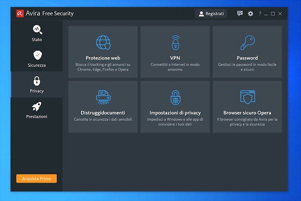 Privacy Avira Free Security