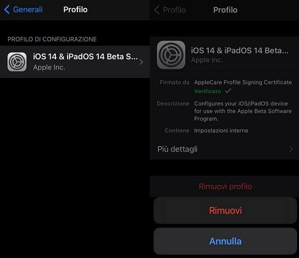 Come togliere iOS 14 Beta