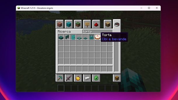 Informazioni preliminari Torta Minecraft