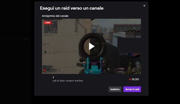 Come fare un raid su Twitch per PC