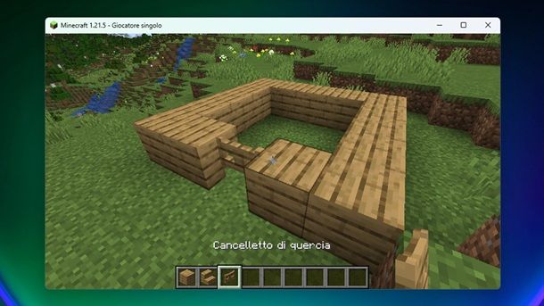 Cancelletto di quercia Minecraft