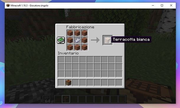 Come fare la terracotta bianca su Minecraft