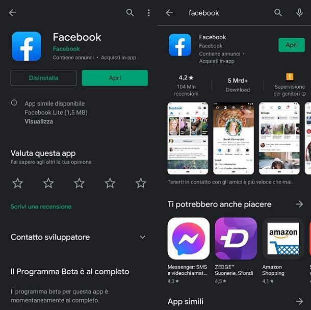 App Facebook