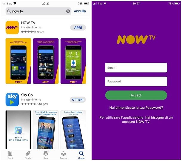Come installare NOW su Android