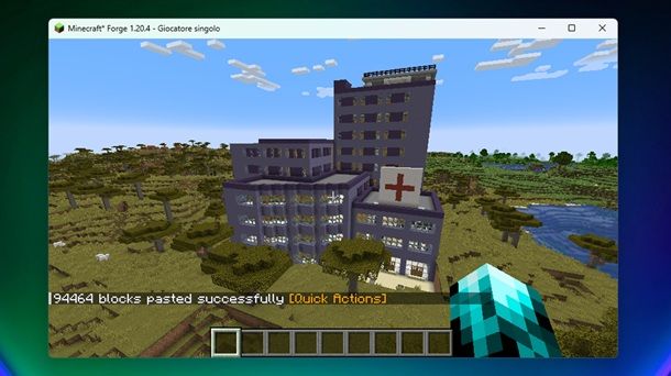 Ospedale generato Minecraft