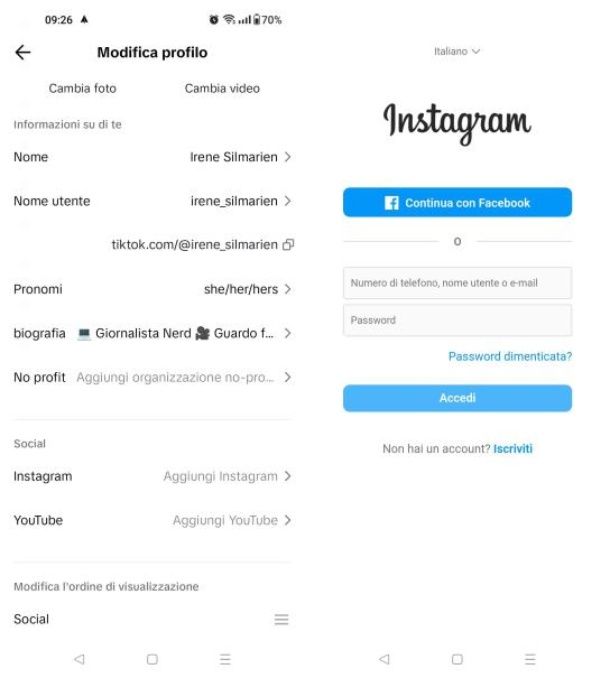 Come mettere profilo Instagram su TikTok