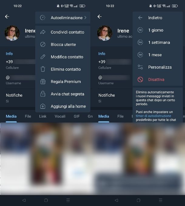 Come cancellare automaticamente i messaggi su Telegram