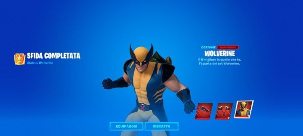 Sfida completata Wolverine Fortnite