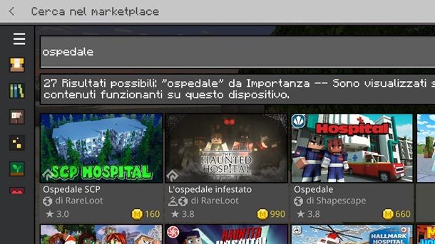 Minecraft Bedrock Ospedale
