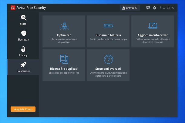 Prestazioni Avira Free Security