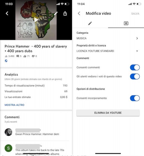 Disattivare commenti YouTube da smartphone e tablet