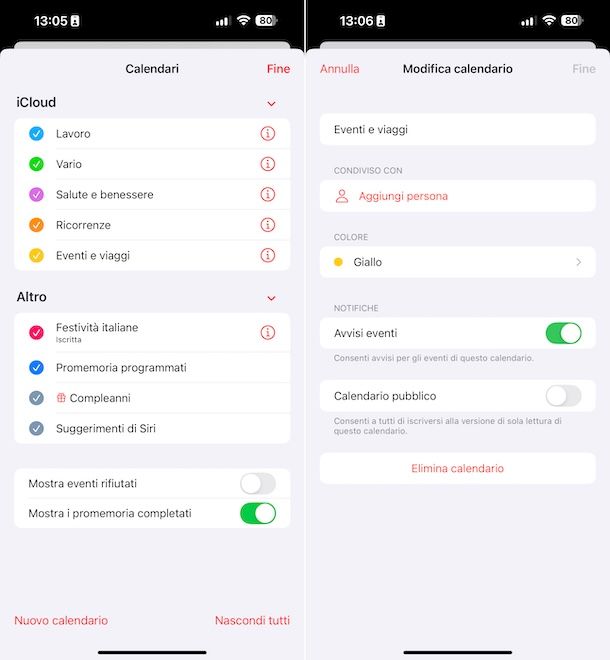 Calendario iPhone