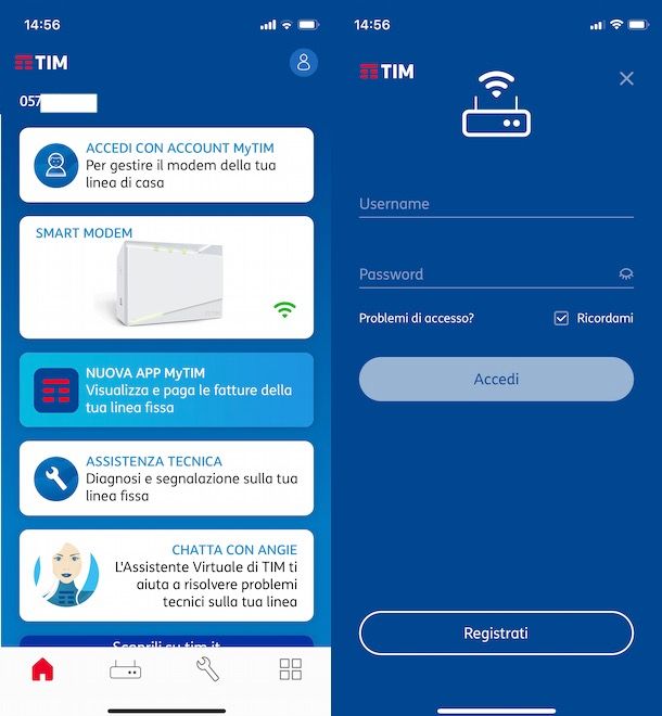 Accedere a TIM Modem