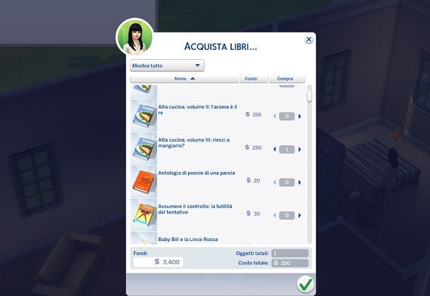 Acquistare libri su The Sims 4