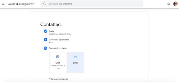 Contattare Google