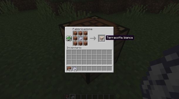 Come fare la terracotta colorata su Minecraft