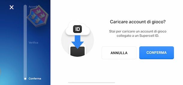 Connettersi a Supercell ID 