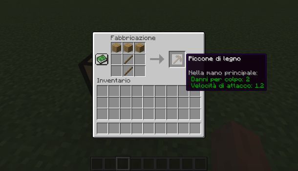 Come fare il piccone di legno su Minecraft