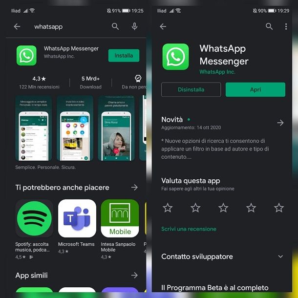 WhatsApp per Android