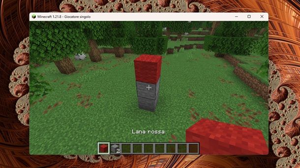 Lana rossa Minecraft