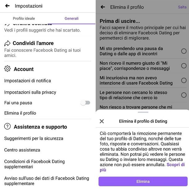 Come cancellarsi da Facebook