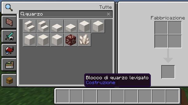 Minecraft Bedrock quarzo