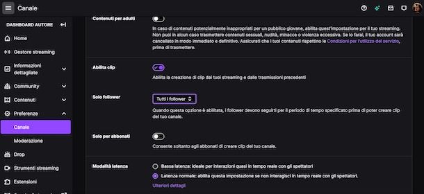 Attivare modalità Solo follower su Twitch