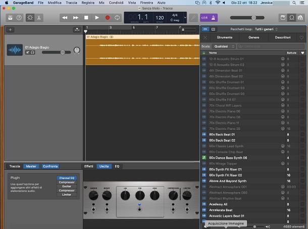 Come modificare una canzone con GarageBand