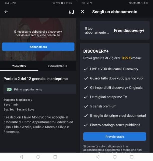Discovery plus versione di prova abbonamento