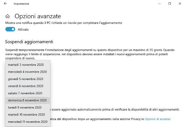 Come disinstallare aggiornamenti automatici Windows 10