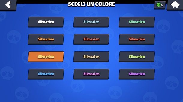 cambiare colore nome brawl stars