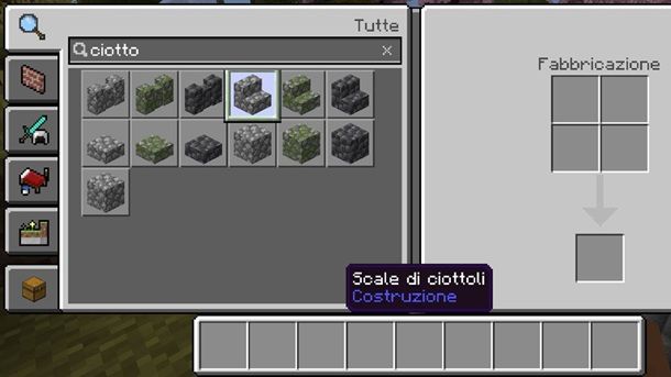 Ciottoli Minecraft Bedrock