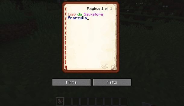 Come scrivere colorato sui libri di Minecraft