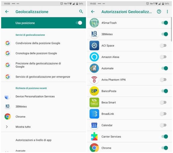Come attivare localizzazione su Android