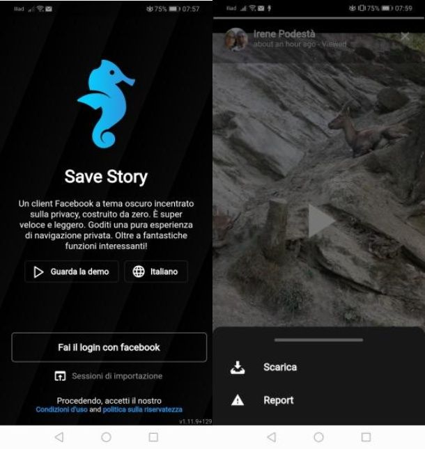 Save story Android