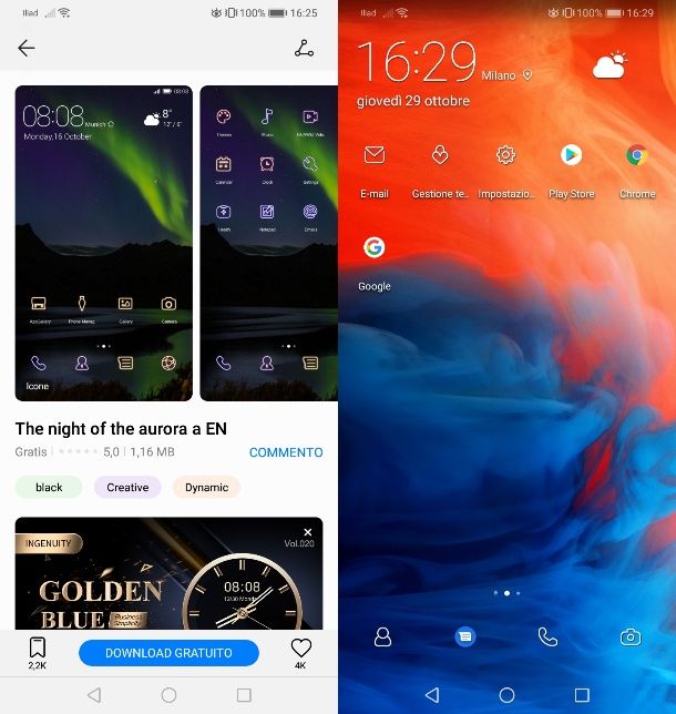 App Temi per cambiare icone su Huawei